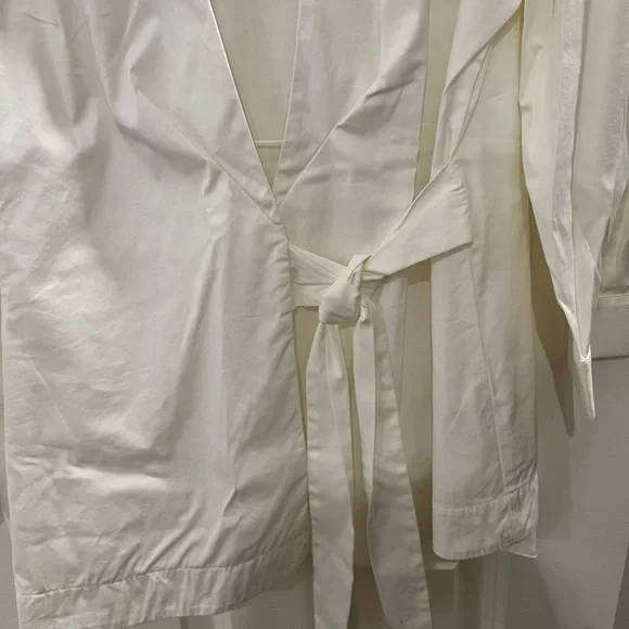 Lafayette 148 New York Wrap Top V-neck Long Sleeve Top size 14 - Picture 4 of 8